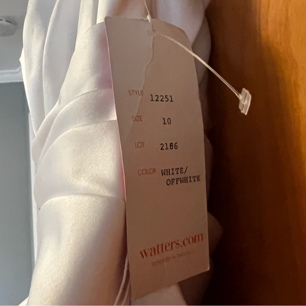 Wtoo By Watters - Women’s (Sz 10) White Strapless Wedding Dress Gown - Picture 3 of 8